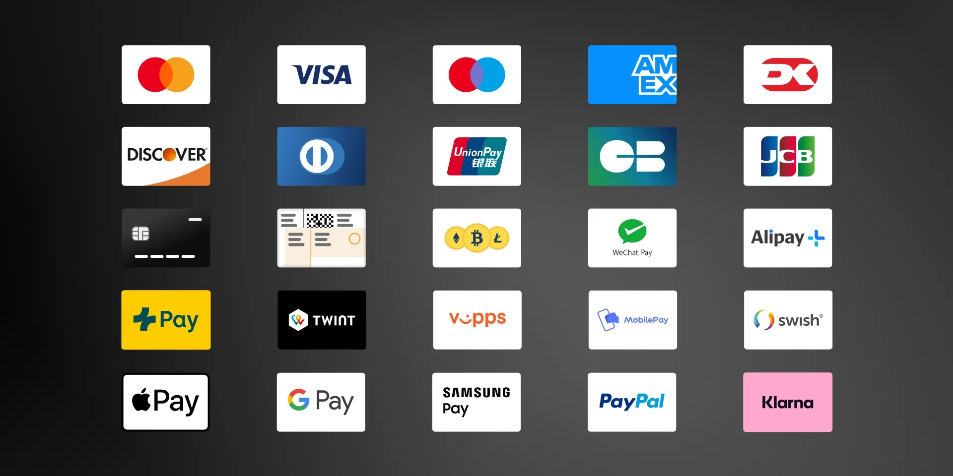 妈妈的朋友支持的多种安全支付方式图标展示